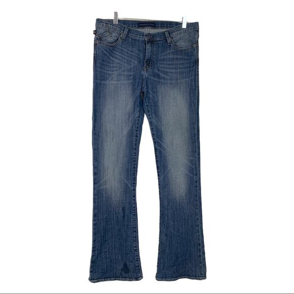 Rock & Republic Medium Wash Kasandra Boot Cut Mid Rise Jeans Women's Size 14 - Picture 1 of 12